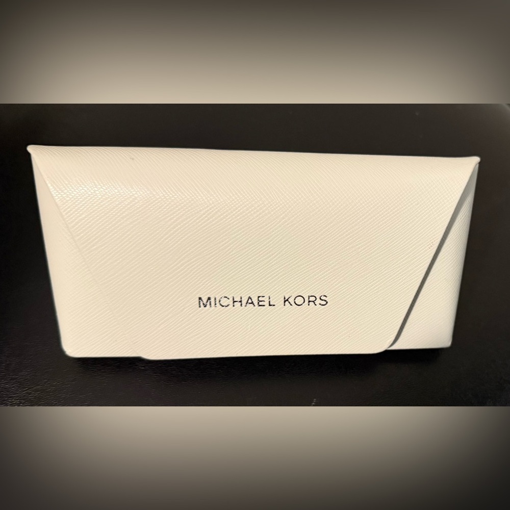 Michael Kors Ivory Textured Sunglass Case